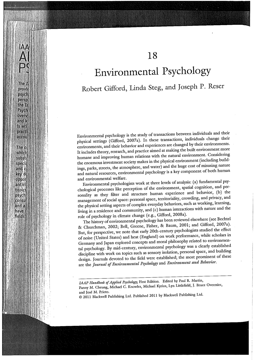 environmental psychology research paper topics
