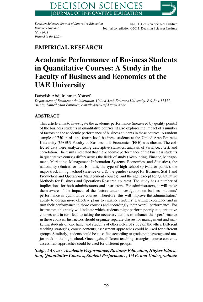 qualitative research title about academic performance