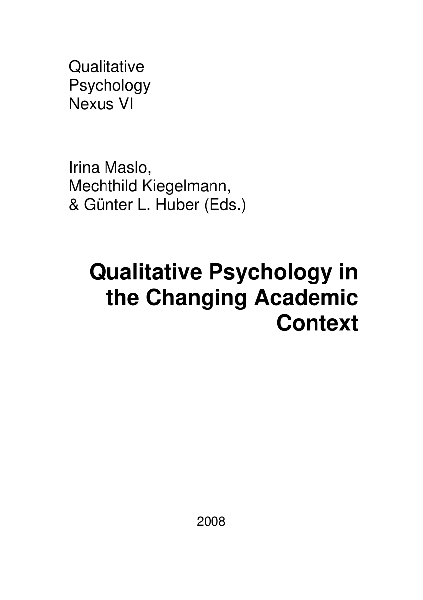 qualitative psychology phd