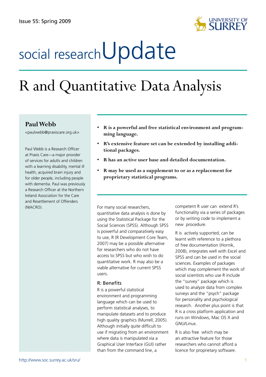 quantitative tools for data analysis