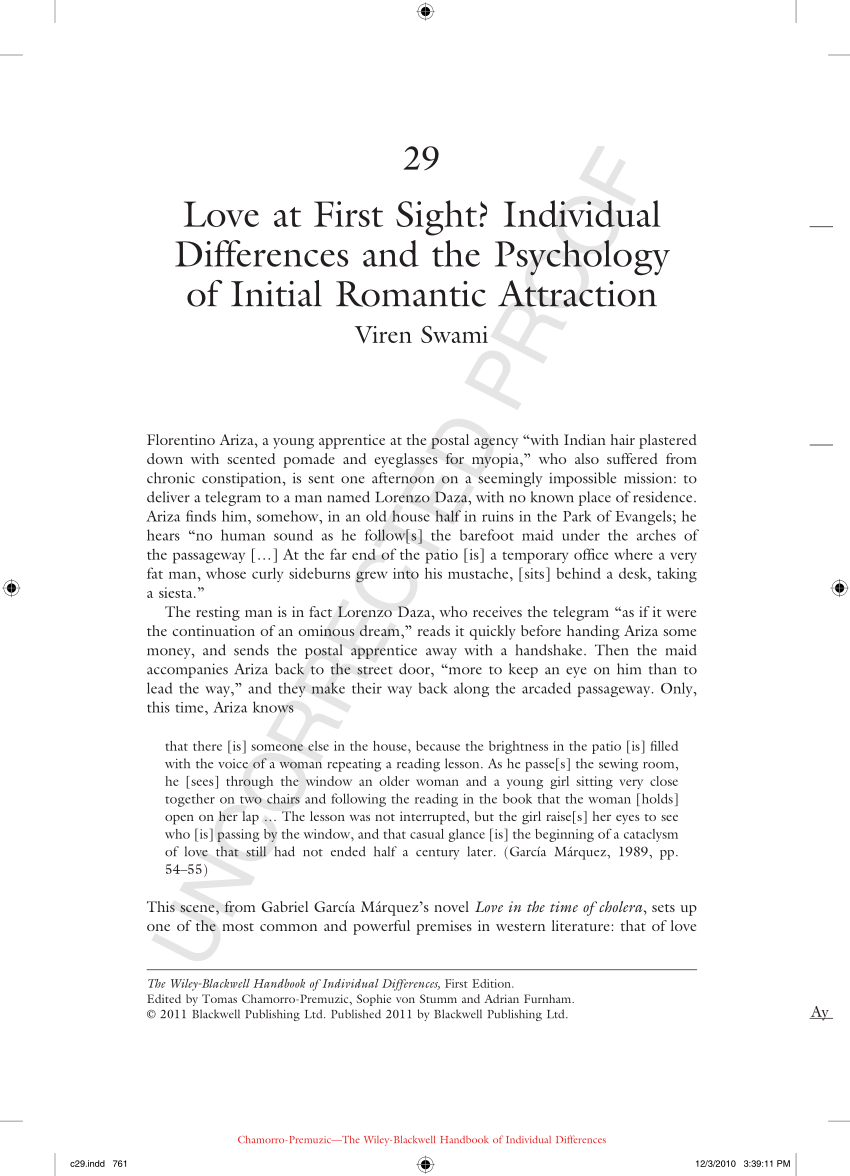 love at first sight research paper