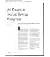 research topics in food and beverage management