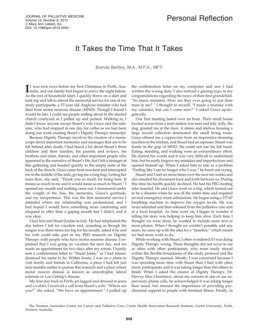 PDF) It Takes the Time That It Takes