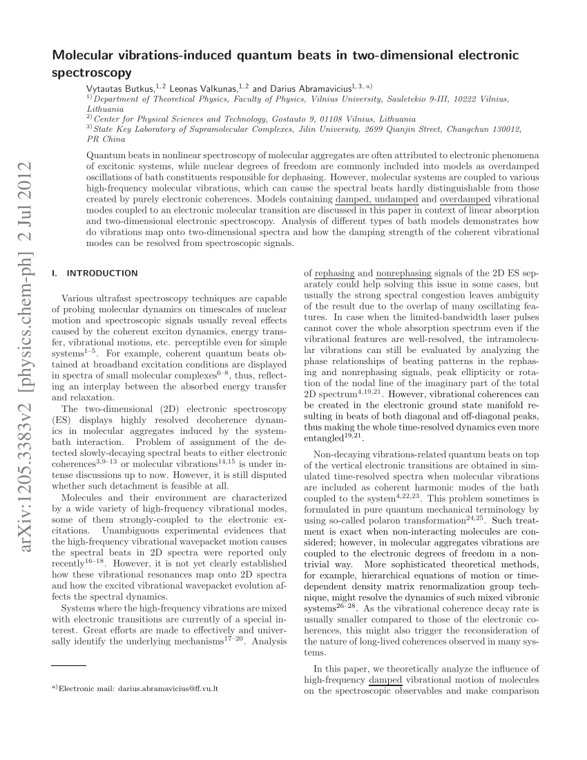 Coupling between Harmonic Vibrations Influences Quantum Beating Signatures  in Two-Dimensional Electronic Spectra