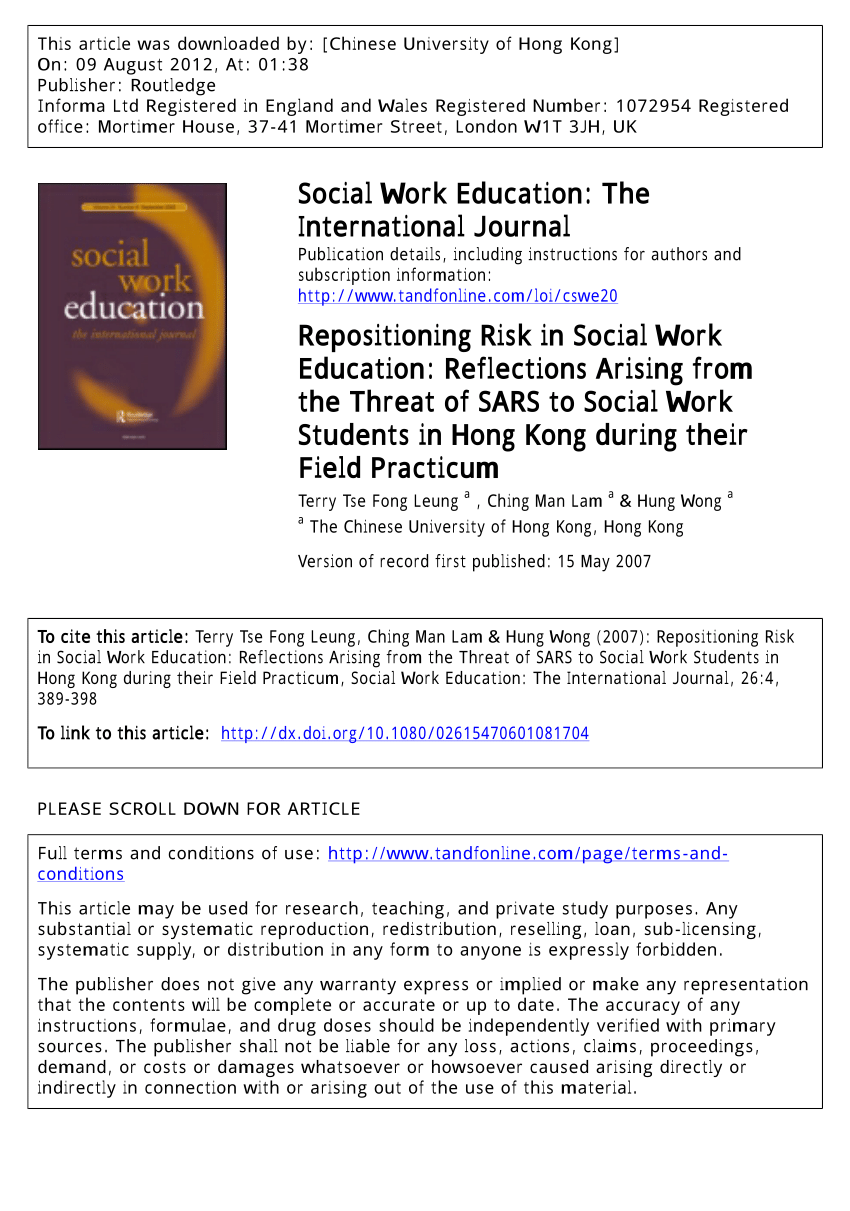 risk in social work essay