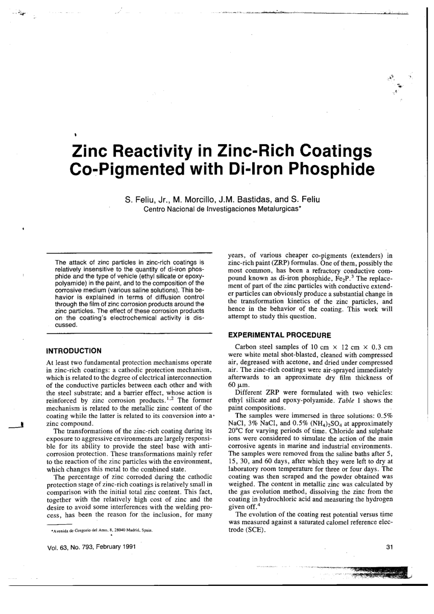 zinc reactivity