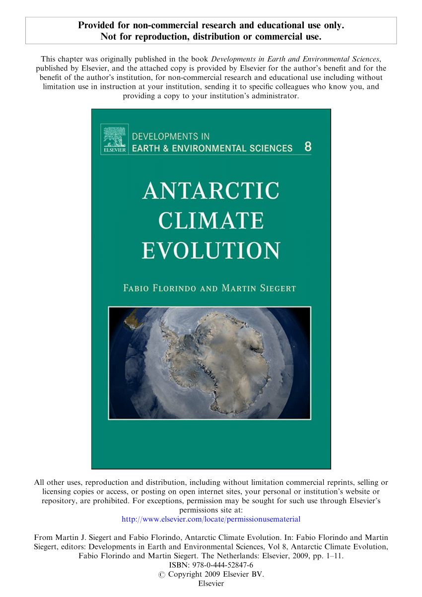 Pdf Antarctic Climate Evolution - 