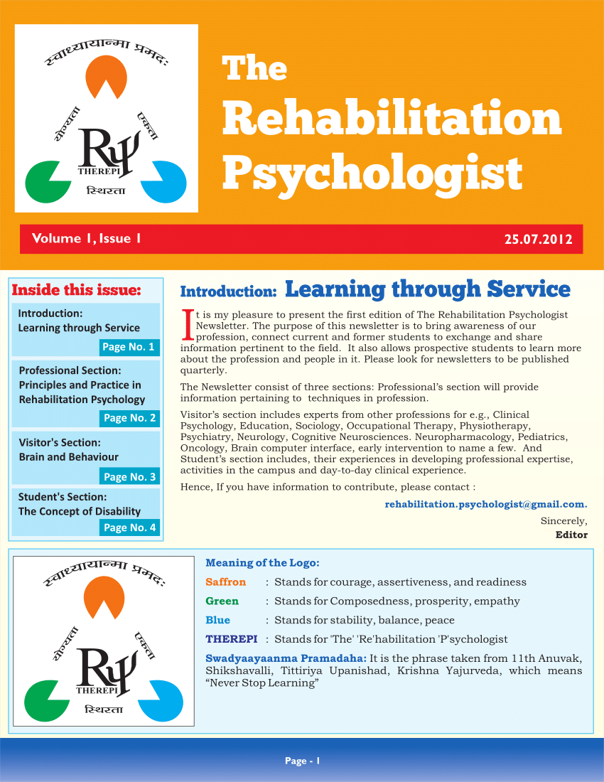 rehabilitation psychology research topics