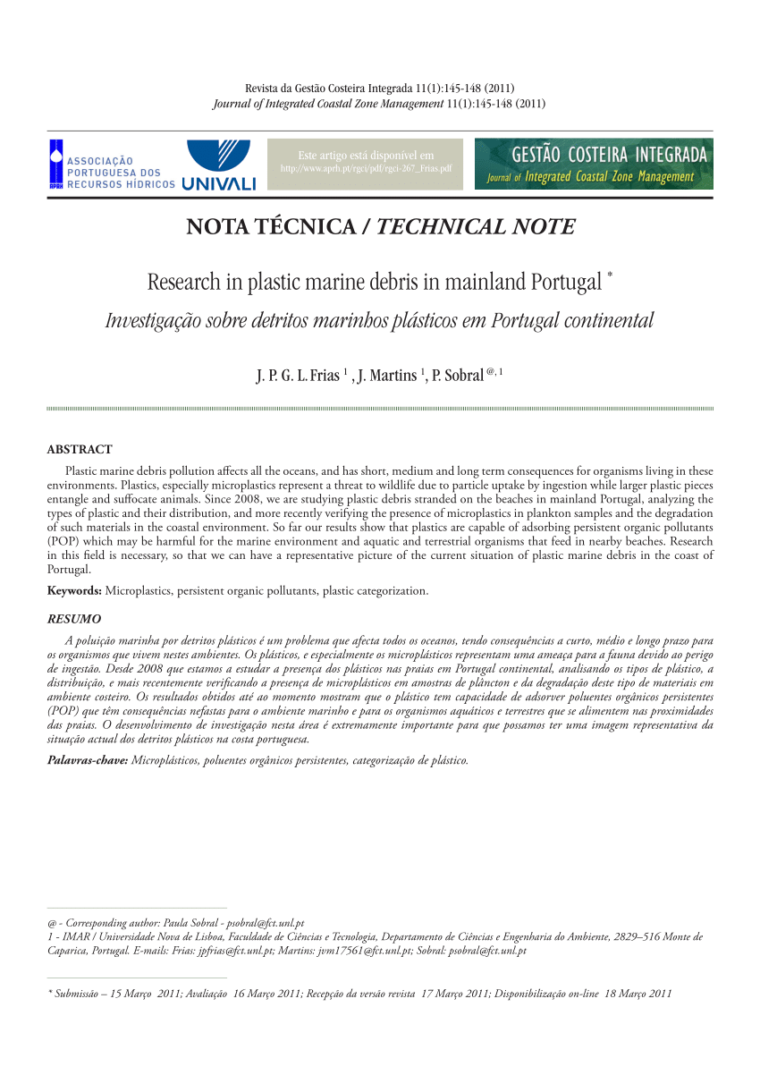 Pdf Journal Of Integrated Coastal Zone Management