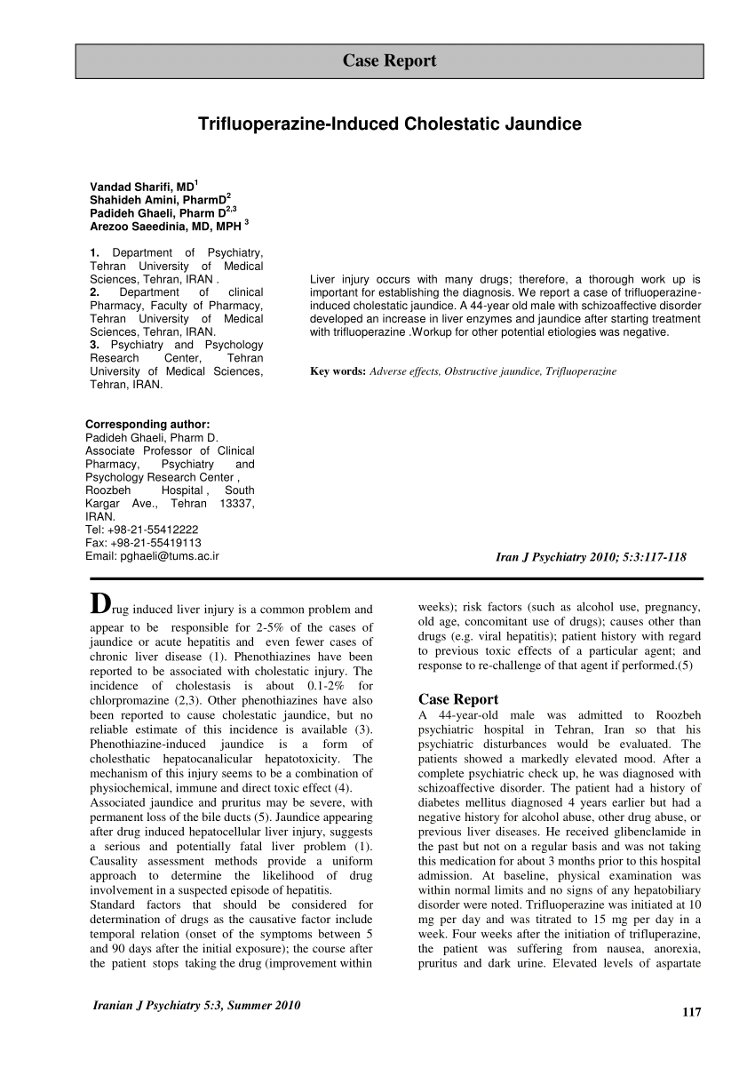 Pdf Trifluoperazine Induced Cholestatic Jaundice 3841