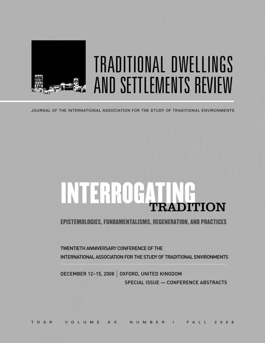 PDF) TRADITIONAL DWELLINGS AND SETTLEMENTS REVIEW International ...