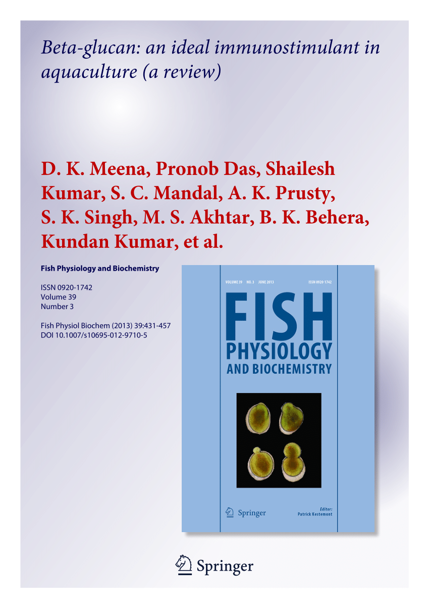 Pdf Beta Glucan An Ideal Immunostimulant In Aquaculture A Review