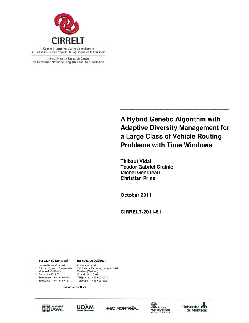 Pdf A Hybrid Genetic Algorithm With Adaptive Diversity