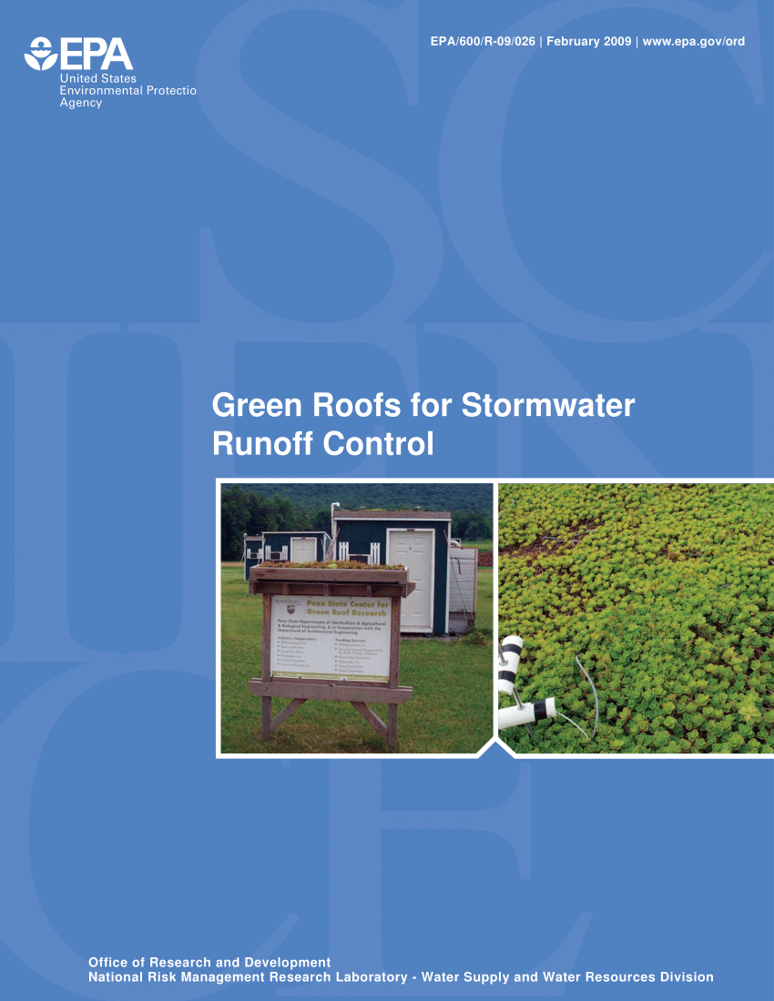 Pdf Green Roofs For Stormwater Runoff Control