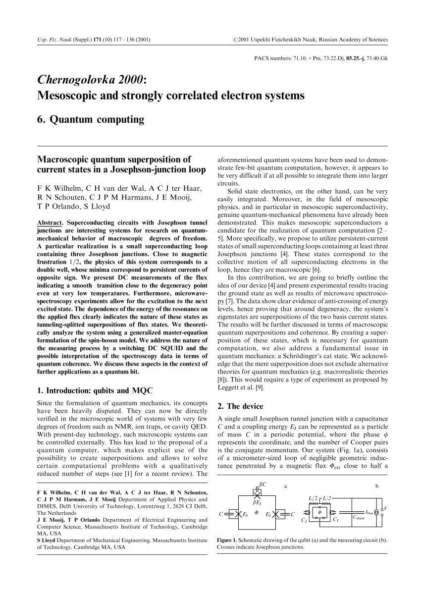 (PDF) Macroscopic quantum superposition of current states in a ...
