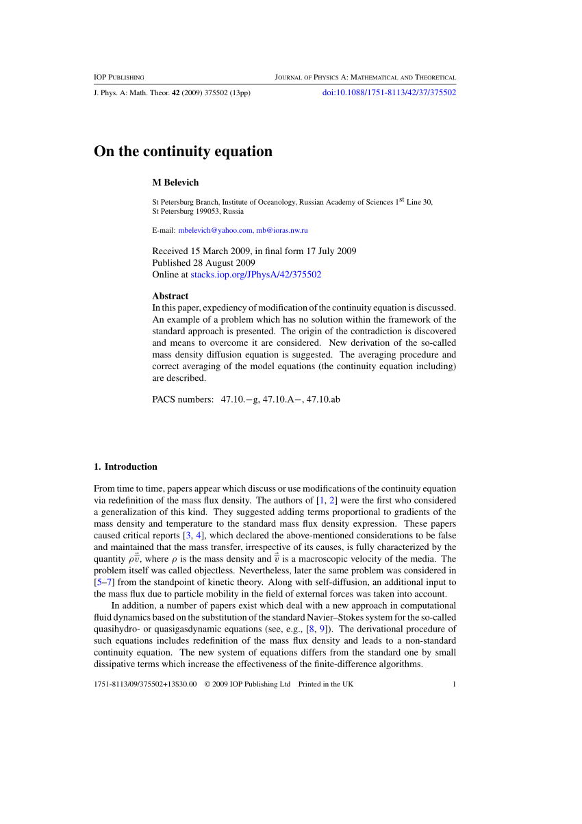 theories of continuity calculus