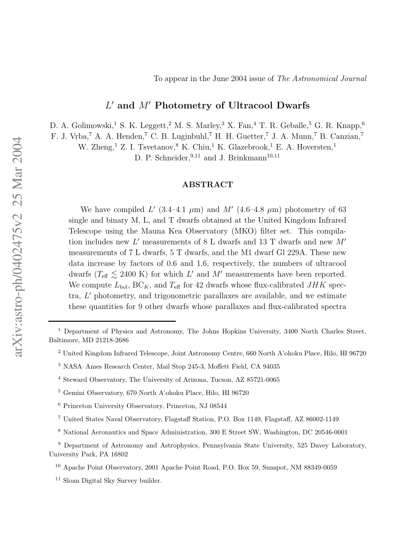 Supplemental Dwarfs Lacking L M Measurements Download Table