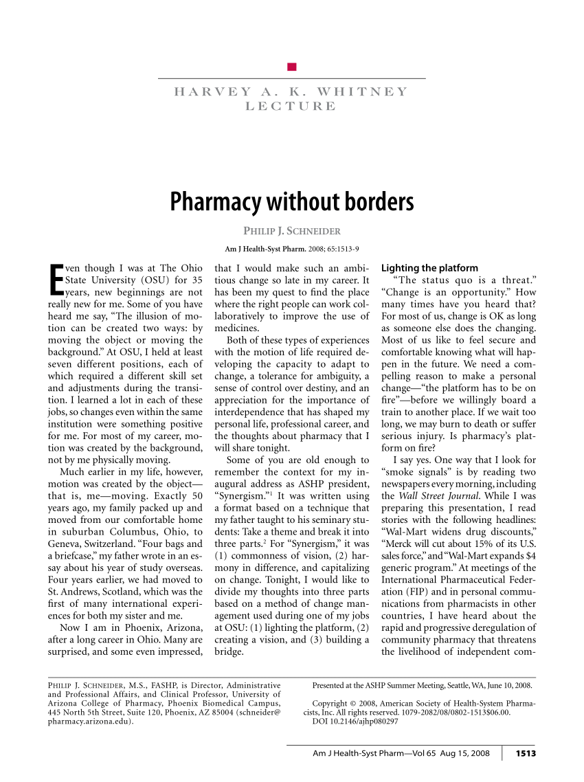 Pdf Pharmacy Without Borders - 