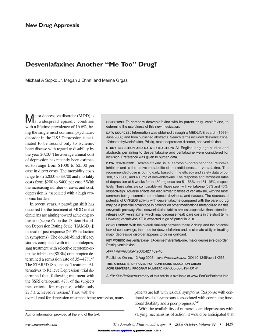 PDF Desvenlafaxine Another