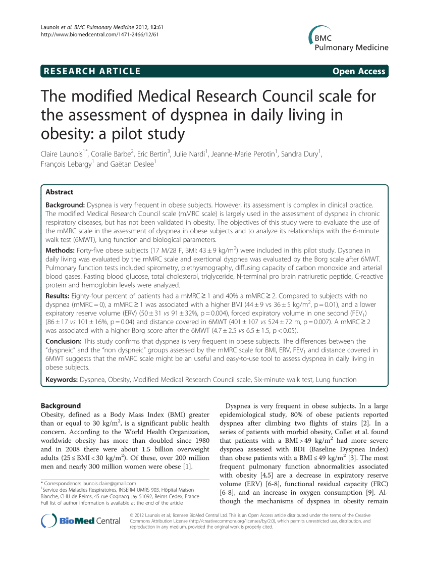 medical research council dyspnea scale pdf