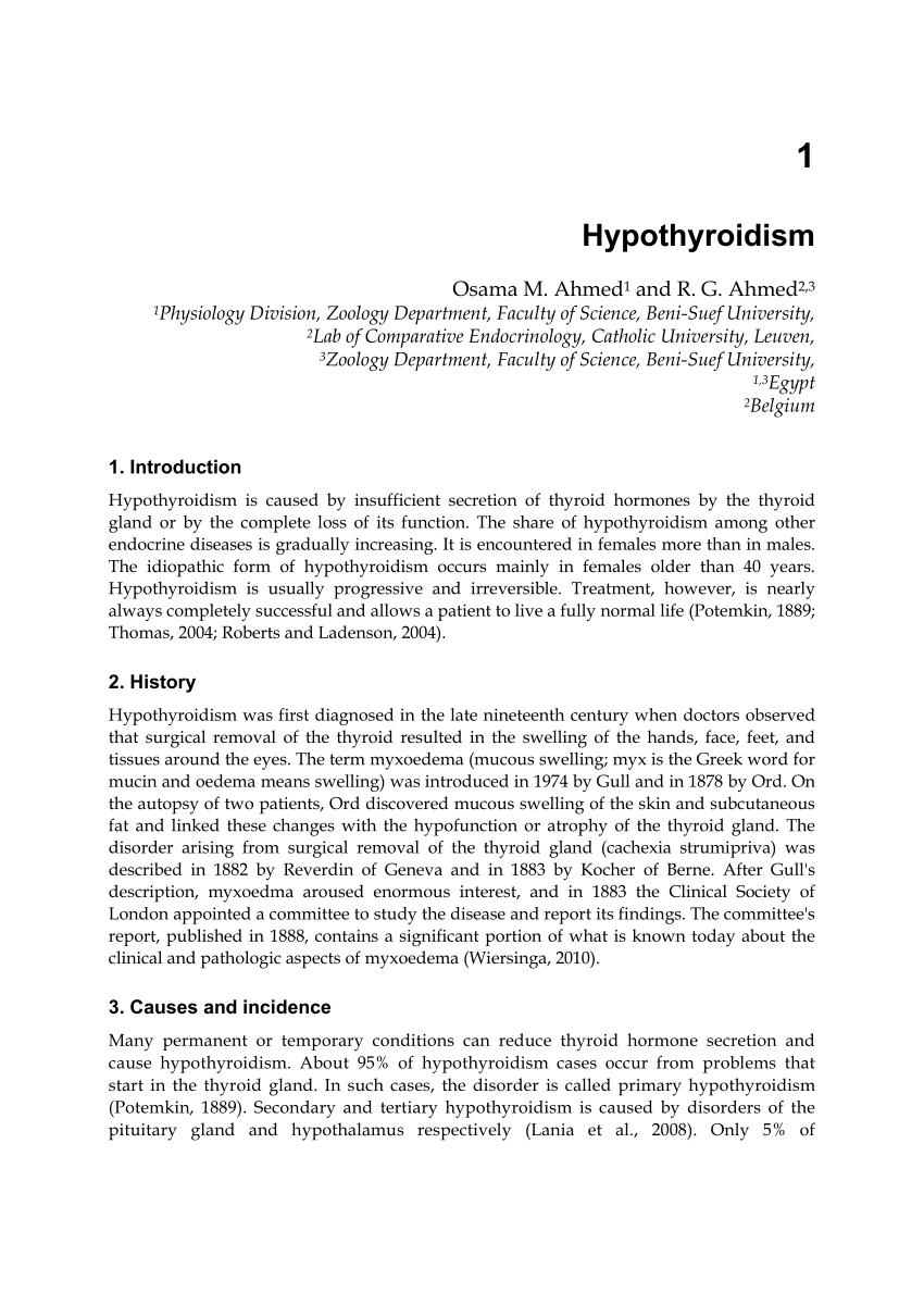 hypothyroidism thesis work