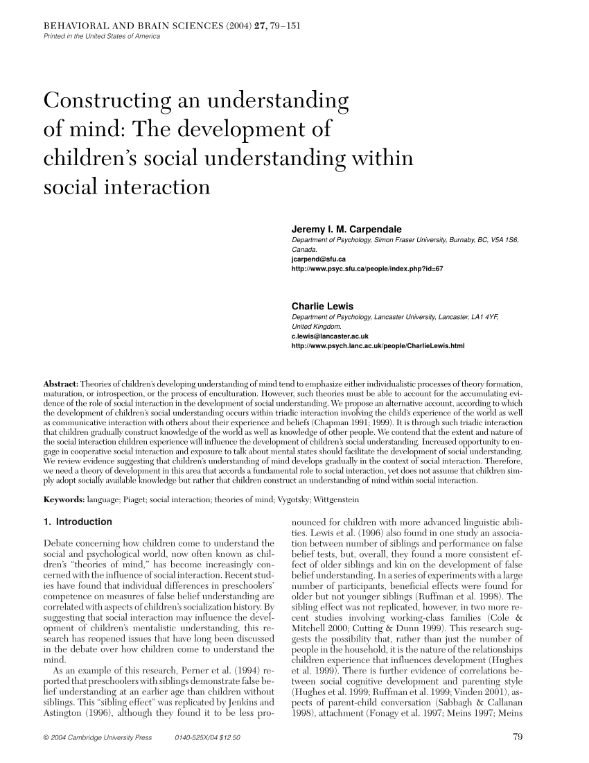PDF) Constructing understanding, with feeling
