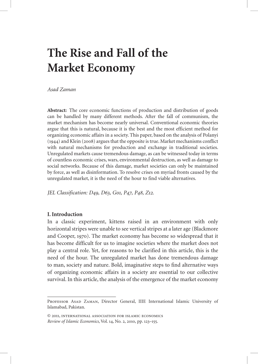 what is the market economy essay