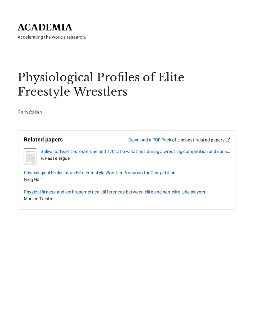 PDF) Physiological Profiles of Elite Freestyle Wrestlers photo