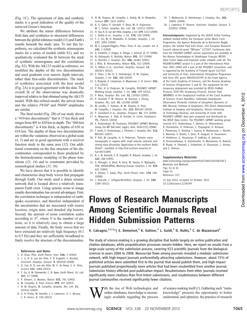 scientific manuscript format
