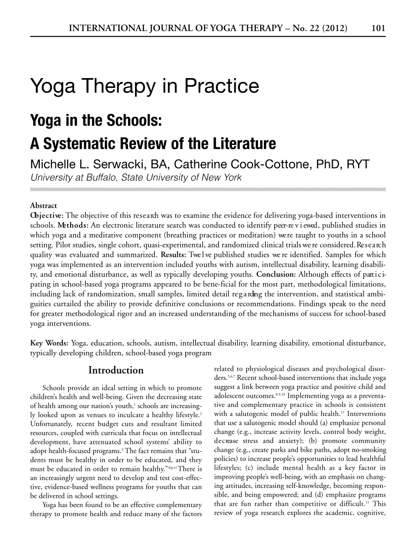 systematic literature review yoga