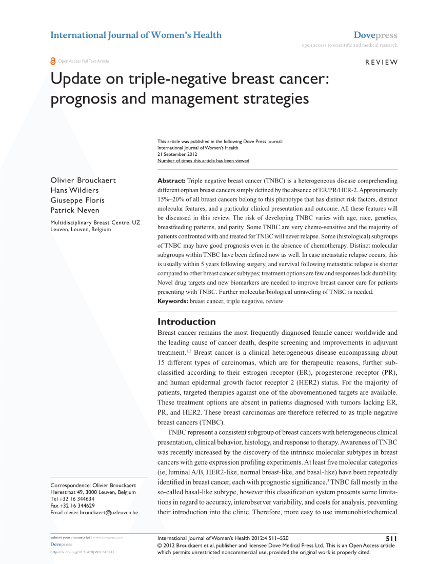 case study on triple negative breast cancer
