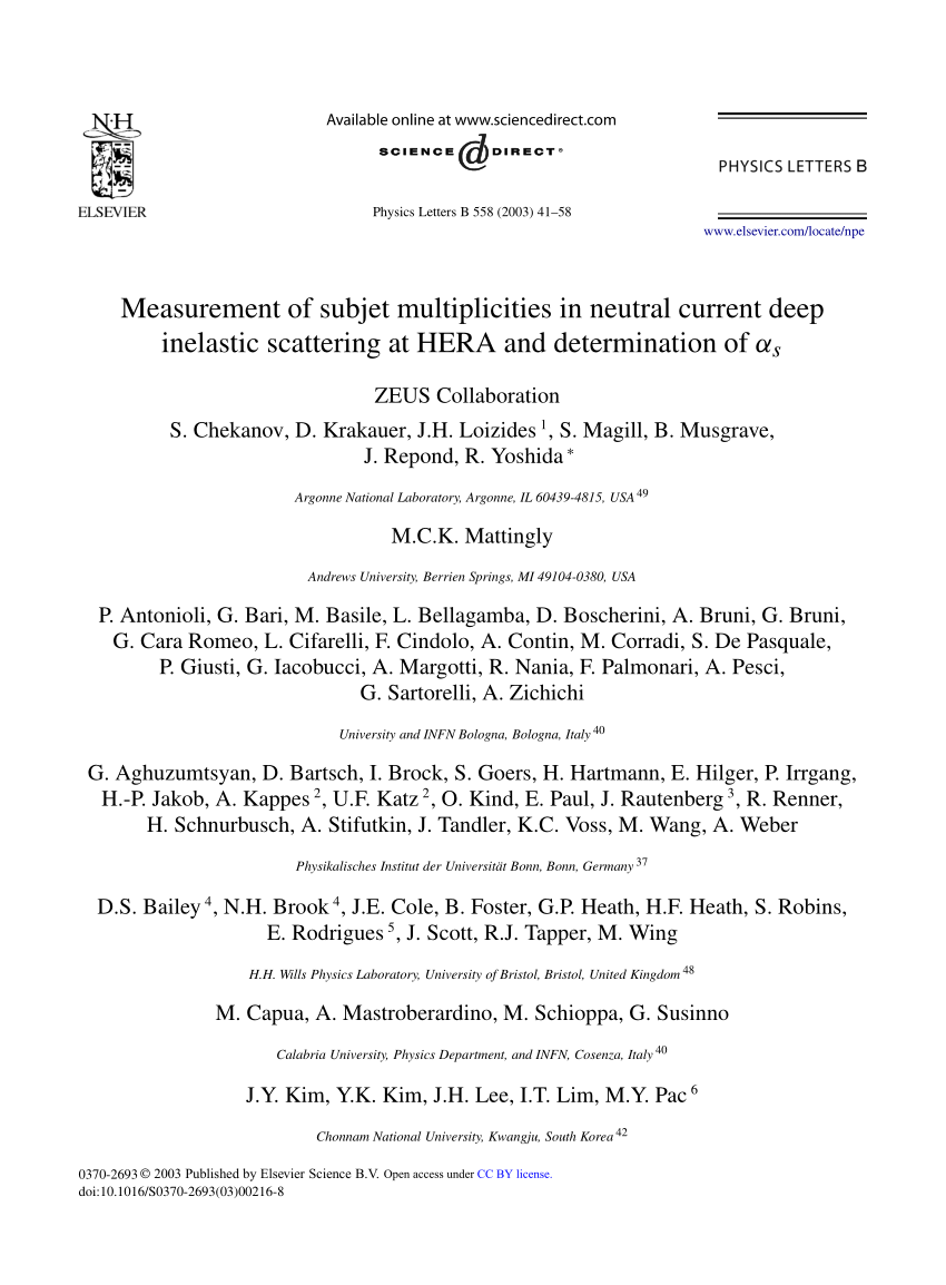 Pdf Measurement Of Subjet Multiplicities In Neutral Current Deep Inelastic Scattering At Hera And Determination Of As