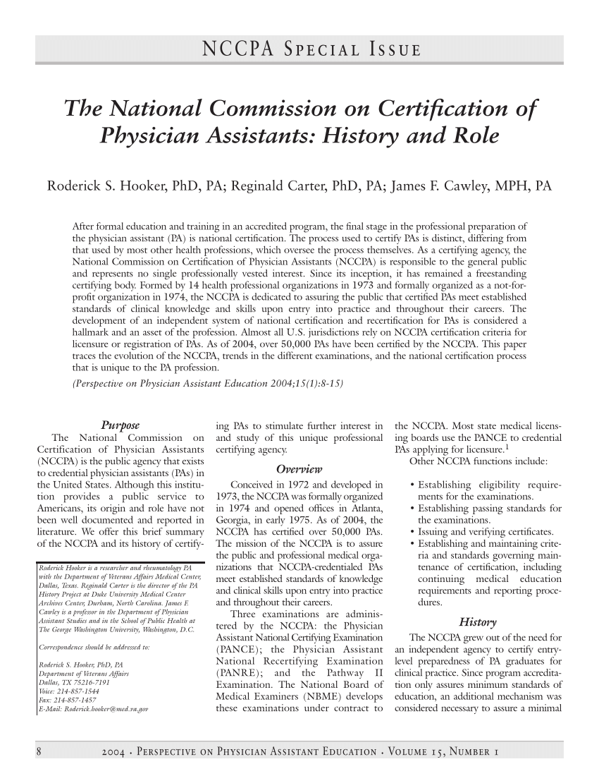PDF) The National Commission on Certification of Physician