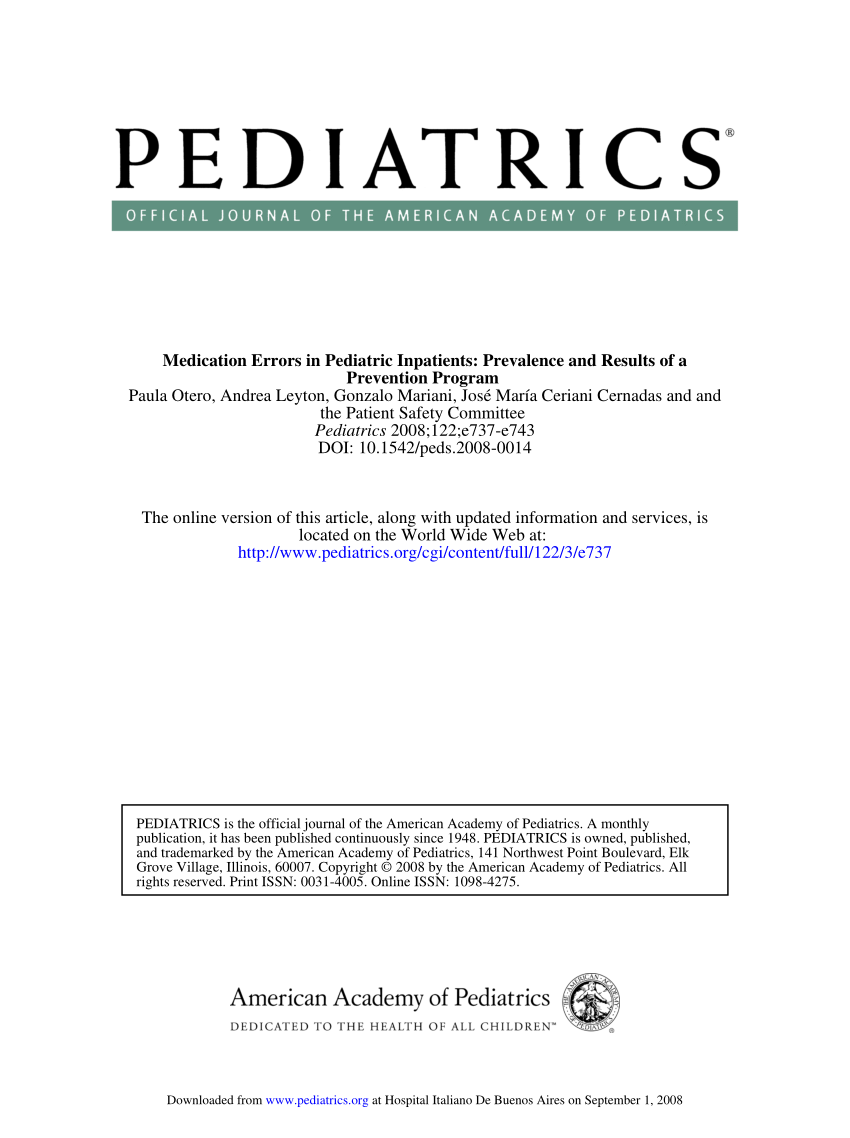 American Academy Of Pediatrics Dosing Chart