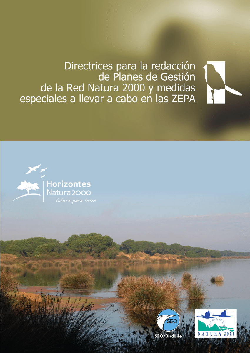 PDF) Directrices para la redacción de Planes de Gestión de la Red Natura  2000 y medidas especiales a llevar a cabo en las ZEPA