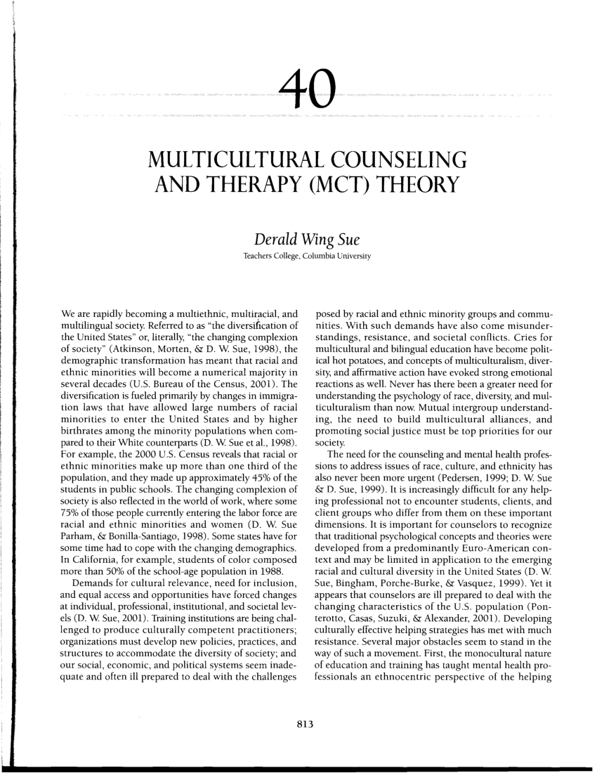 (PDF) A Theory of Multicultural Counseling and Therapy