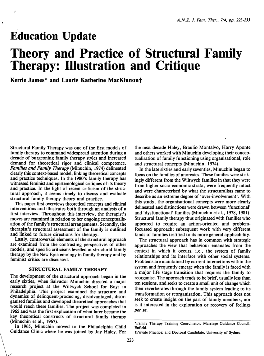structural family therapy case study examples