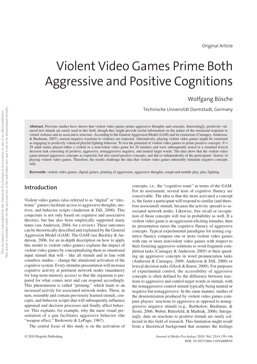 What Makes Male Gamers Angry, Sad, Amused, and Enthusiastic While Playing  Violent Video Games?, PDF, Affect (Psychology)