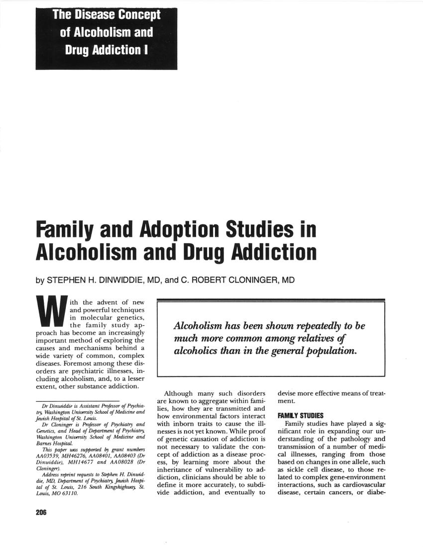 research paper on alcoholism and family