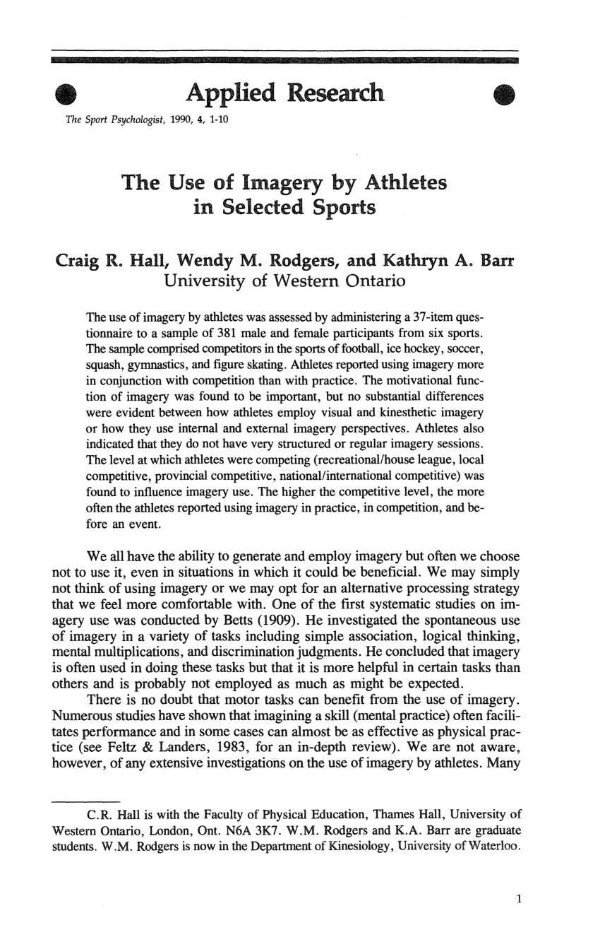 research paper on professional athletes