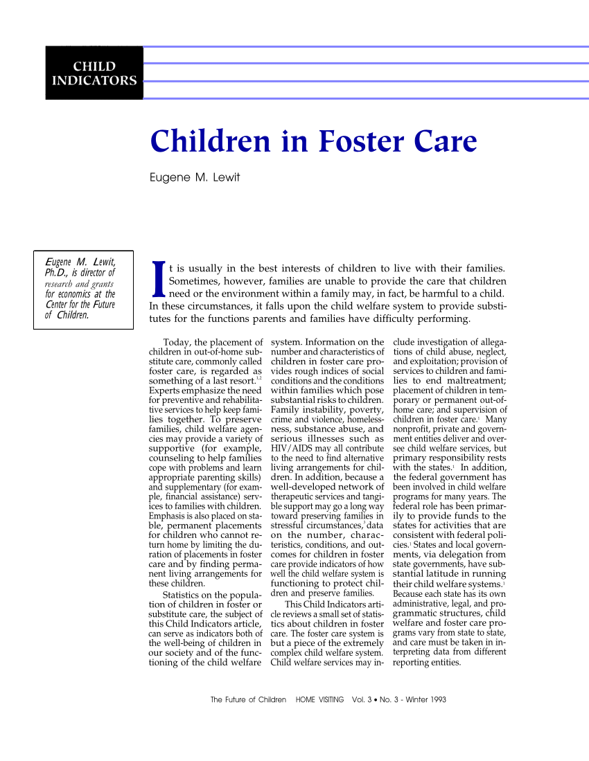 dissertation topics on foster care