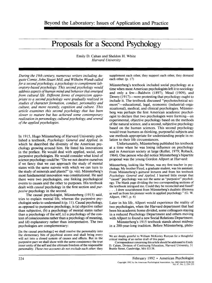 psychology research proposal sample pdf