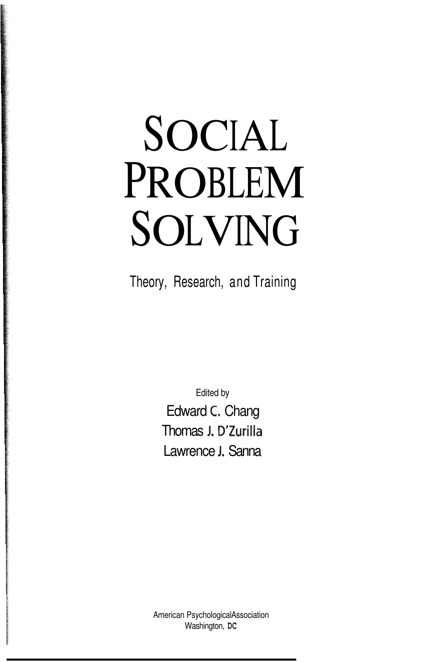 problem solving approach in social work pdf
