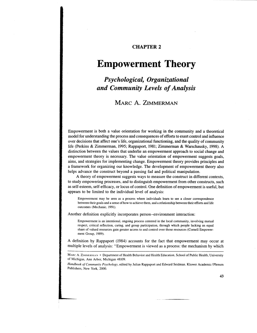 pdf) empowerment theory