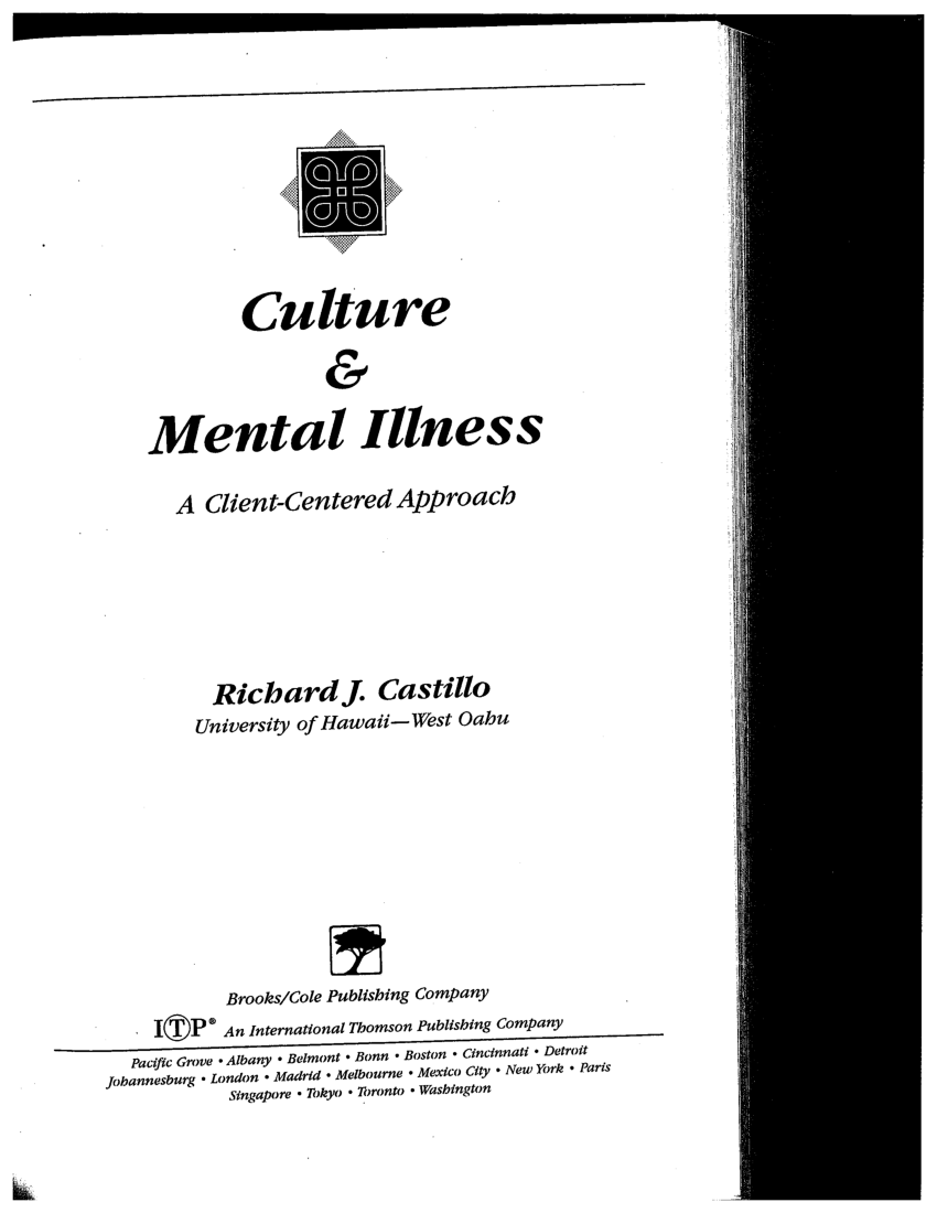 (PDF) Culture & mental illness A clientcentered approach.