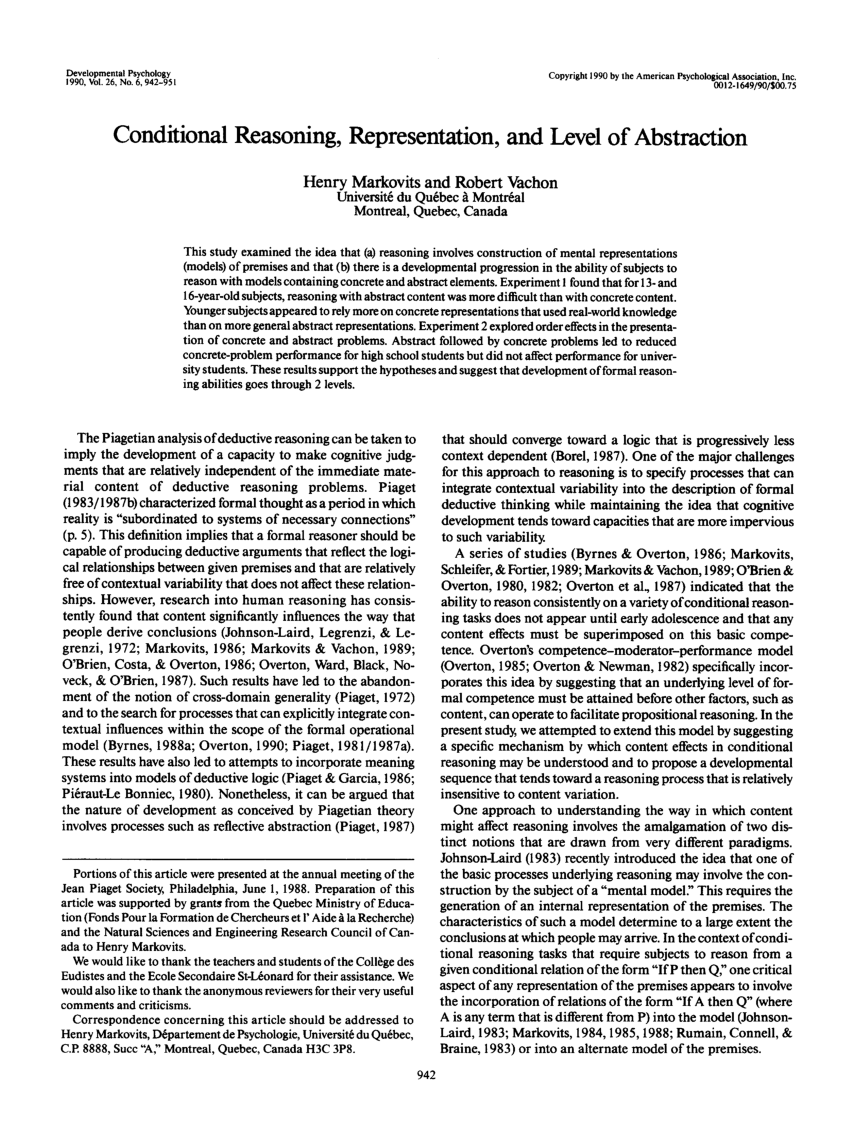 PDF Conditional Reasoning Representation and Level of Abstraction