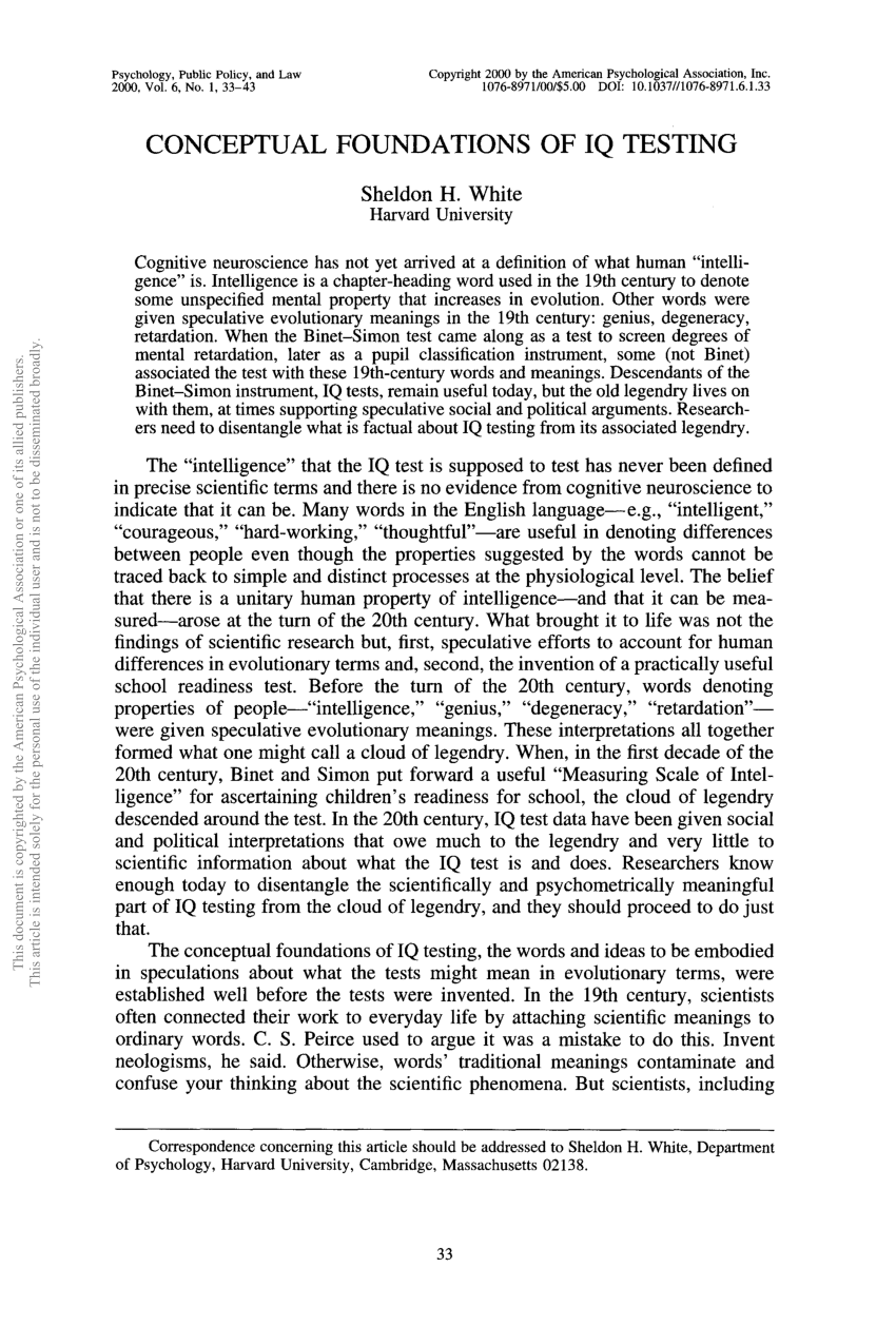 IQ Tests as Predictors of Academic Performance, by Real IQ Test, Nov,  2023