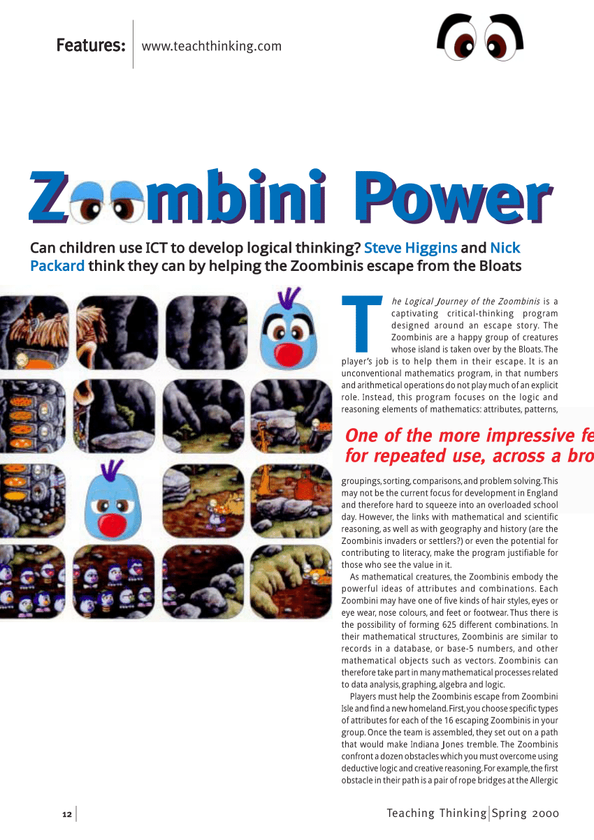 e logical journey of the zoombinis.