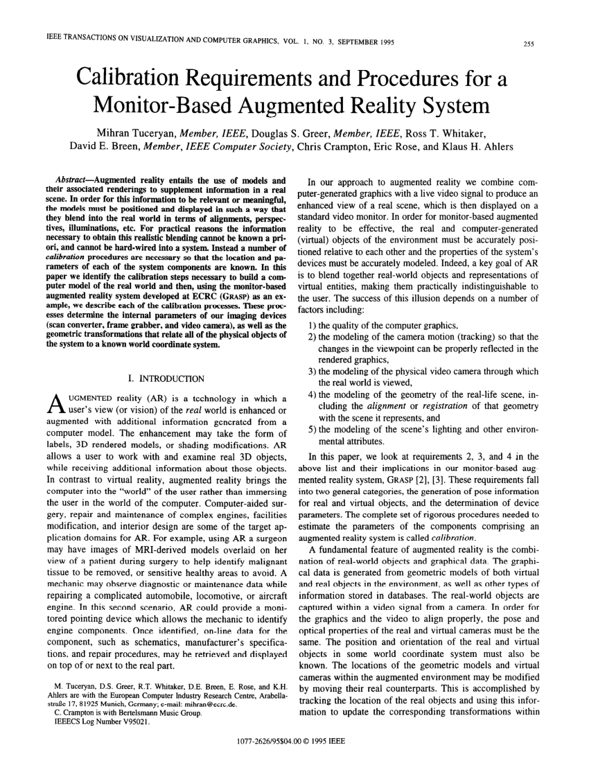 (PDF) Calibration Requirements and Procedures for a