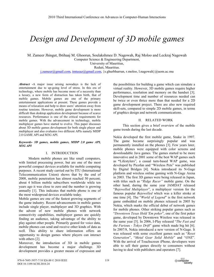 PDF] A Distributed Game Engine for Mobile Games on the Android Platform